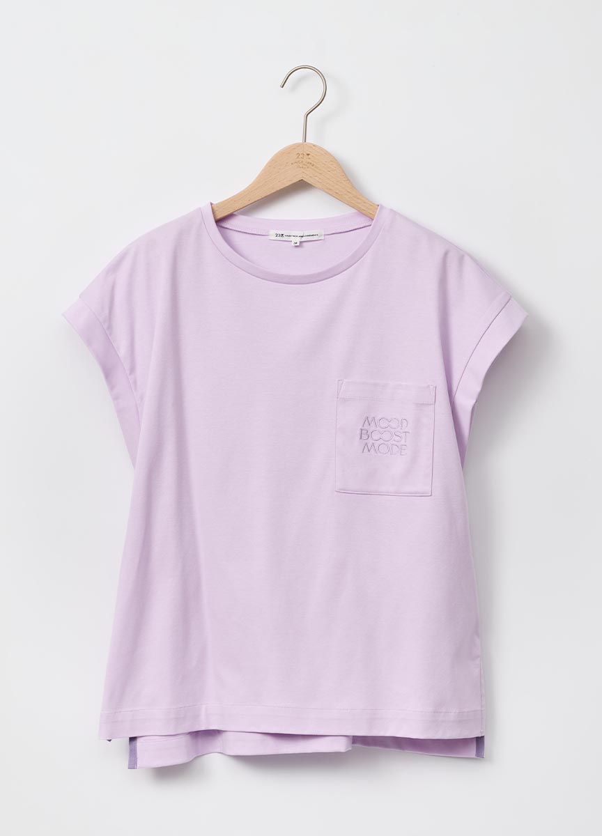 刺繡掛肩短袖上衣(網路限定色)