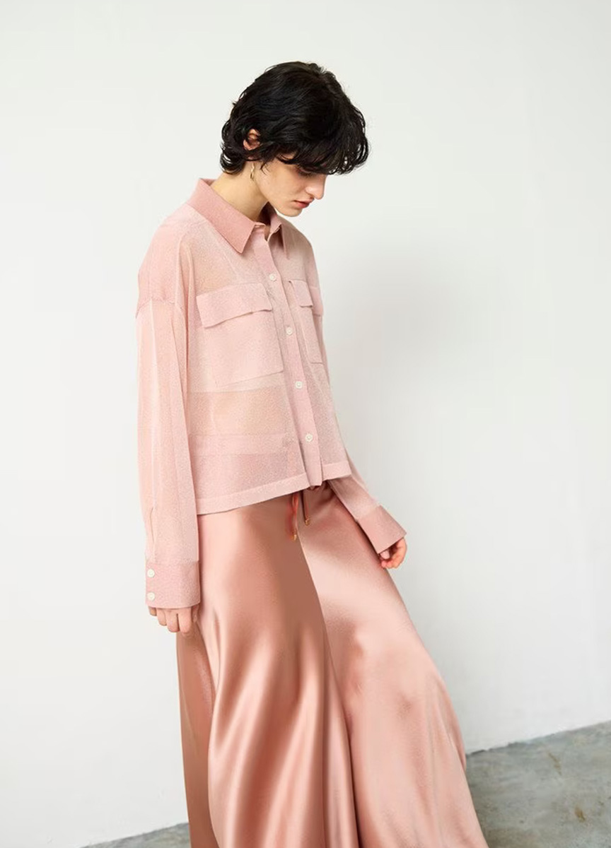 【預購商品】Class系列透視感針織襯衫