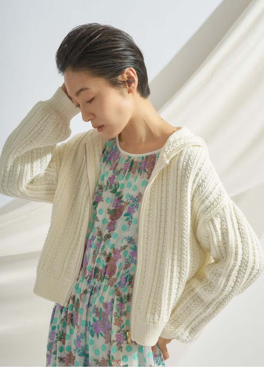 花朵圓點刺繡洋裝