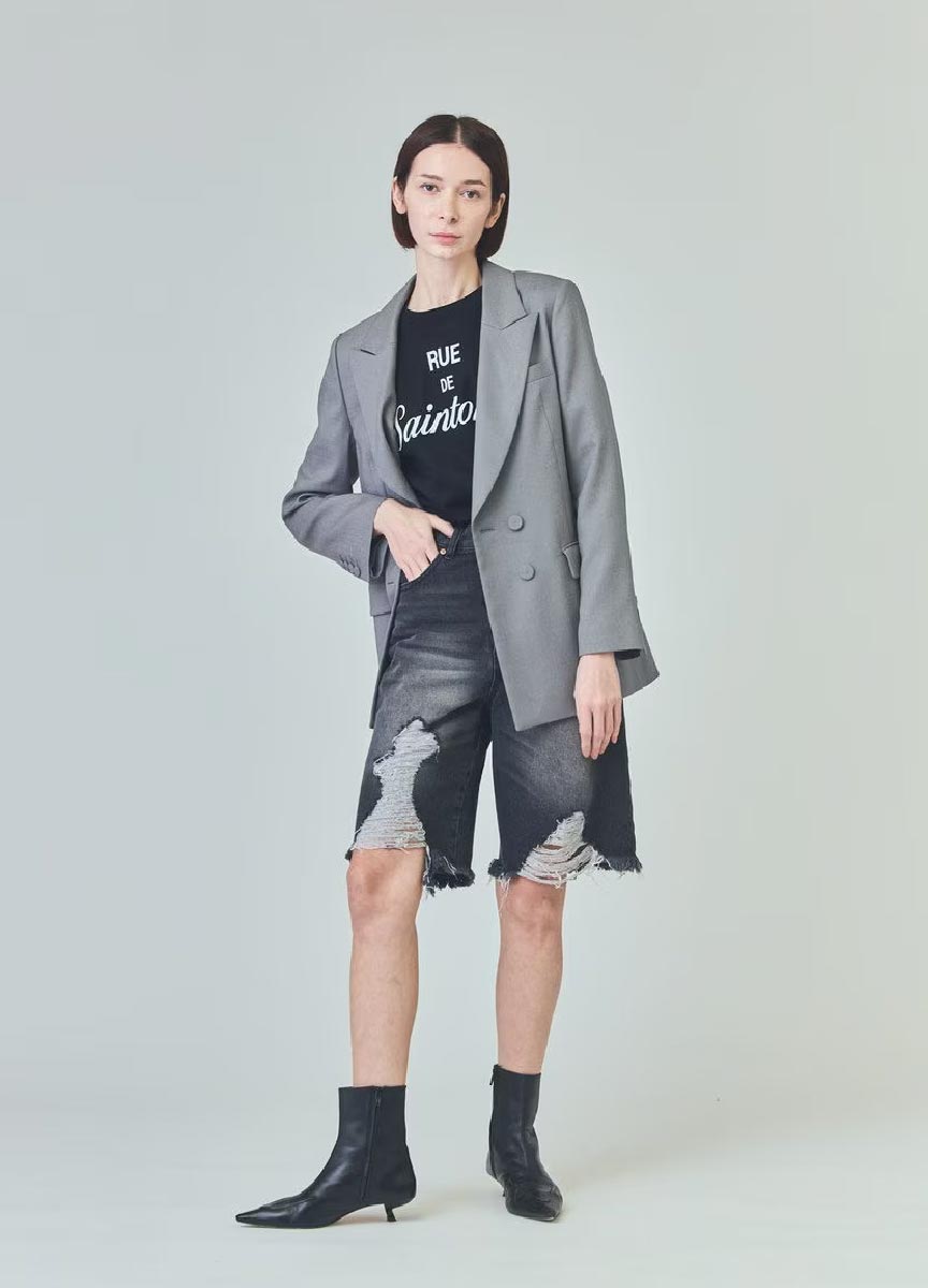 【預購商品】Class系列丹寧破損風馬褲