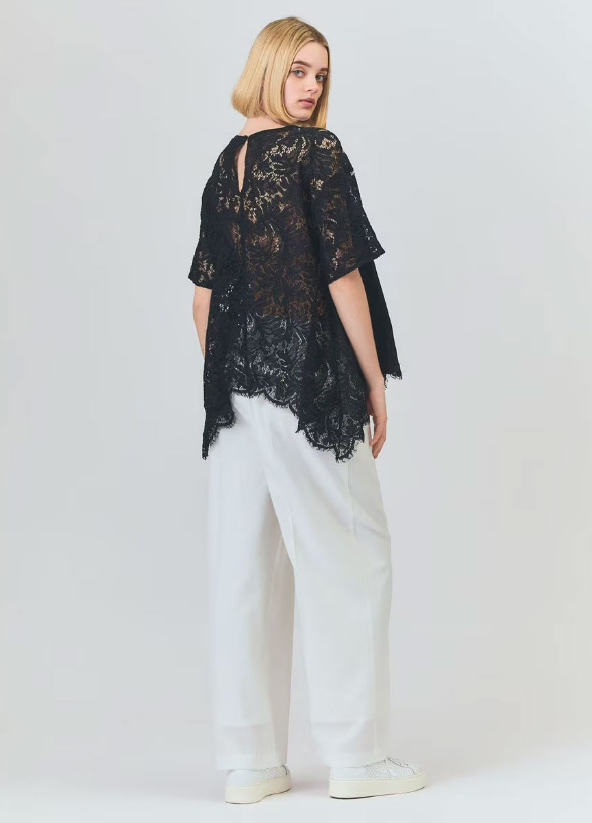 【預購商品】Class系列棉拚蕾絲短袖上衣