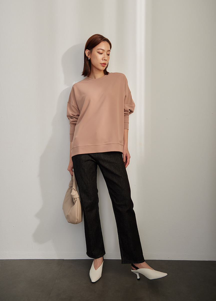 率性直筒牛仔褲-23ss
